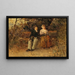 Love scene on a park bench - Fritz Rojka — framed artwork on a wall