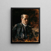 Self-portrait - Fritz Rojka — framed artwork on a wall