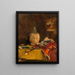 Nature morte avec une bouteille de Chianti - Fritz Rojka — framed artwork on a wall