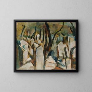 Jewish Cemetery in Prague - Fritz Schwarz-Waldegg — framed artwork on a wall