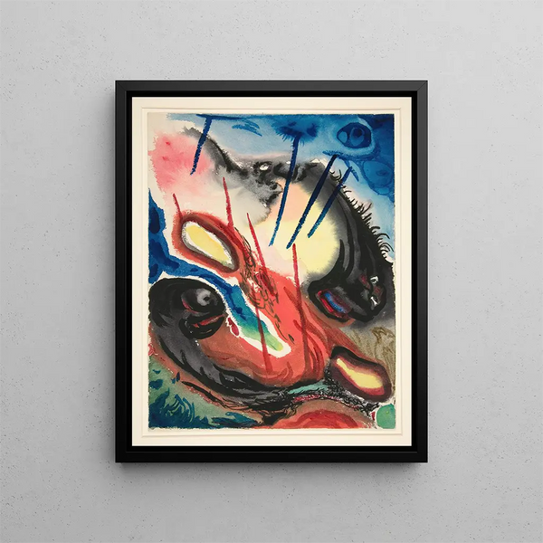 Abstract Shapes Painting - Fritz Stuckenberg — framed artwork on a wall