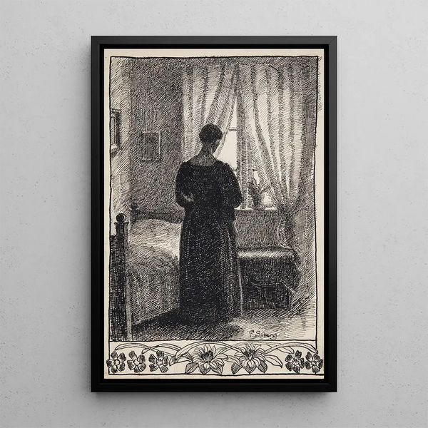 In Anna Syberg's bedroom - Fritz Syberg — framed artwork on a wall