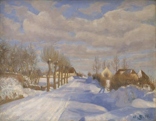 Snowy Road Painting - Fritz Syberg — artwork view