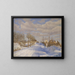 Snowy Road Painting - Fritz Syberg — framed artwork on a wall