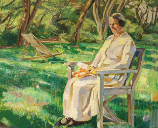 Summer Afternoon, Marie in the Garden - Fritz Syberg — artwork view