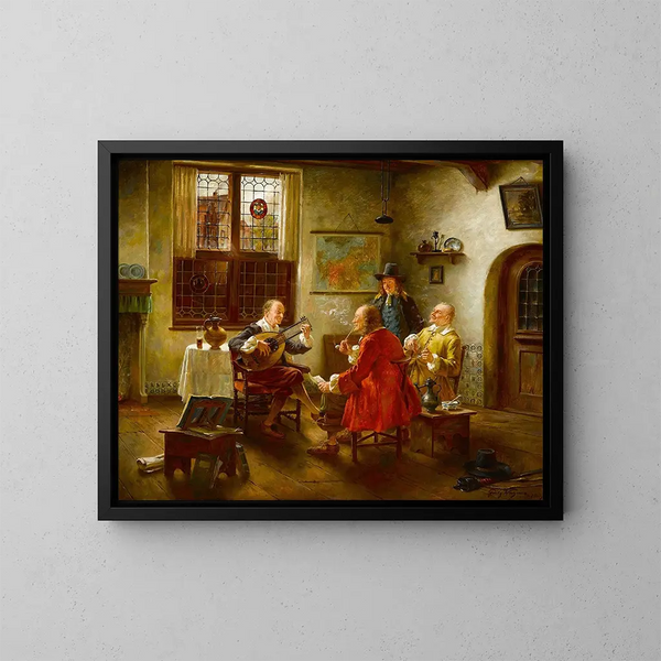 The Music Lesson - Fritz Wagner — framed artwork on a wall