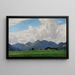 Summer Morning in Chiemgau - Fritz Wilhelm Rabending — framed artwork on a wall