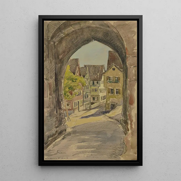 Hirschhorn am Neckar - Fritz Wucherer — framed artwork on a wall