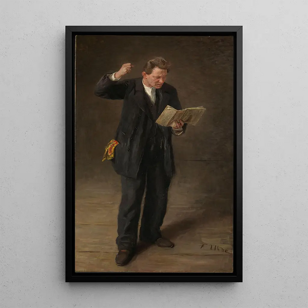 an actor - Fritz von Uhde — framed artwork on a wall