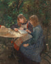 Two girls in the garden - Fritz von Uhde — artwork view
