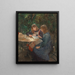 Two girls in the garden - Fritz von Uhde — framed artwork on a wall
