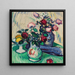 Fruit and Roses on a Table - Samuel John Peploe — framed artwork on a wall