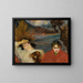 The violinist, symbolic scene in a landscape - Fryderyk Pautsch — framed artwork on a wall