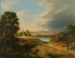 Landscape with a Windmill - Fryderyk Skarbek — artwork view