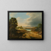 Landscape with a Windmill - Fryderyk Skarbek — framed artwork on a wall