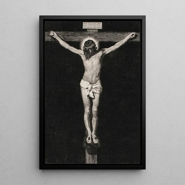 Christ on the Cross - G. V. Blom — framed artwork on a wall