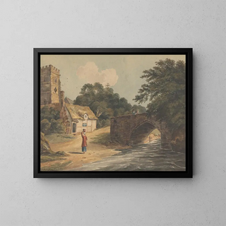 Church and bridge of Boldre - G. W. Gent — framed artwork on a wall
