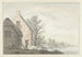 River landscape painting with some dwellings - G van Bosvelt — artwork view