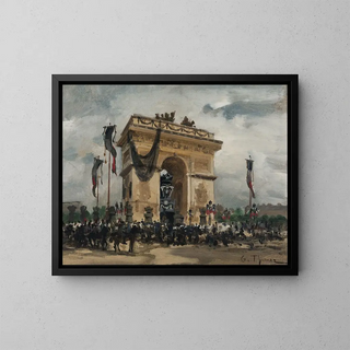 Funeral Painting of Victor Hugo, May 31 and June 1, 1885 - Gabriel Édouard Thurner — framed artwork on a wall