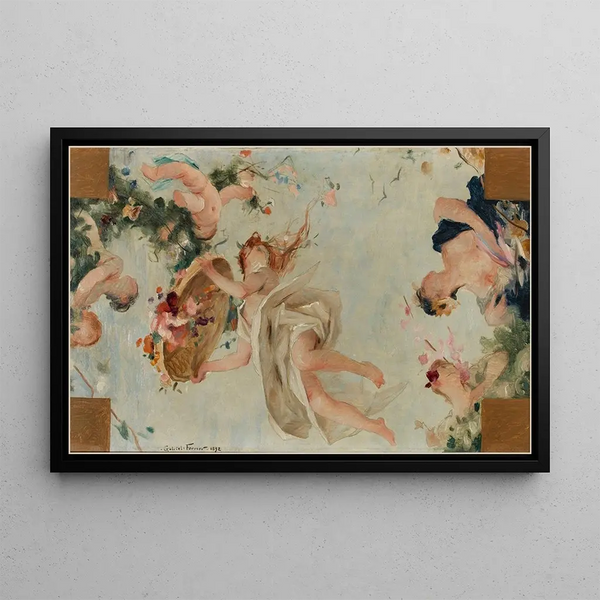 Les Fleurs - Gabriel Ferrier — framed artwork on a wall