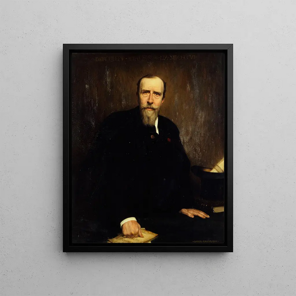 Portrait of Paul Déroulède 1846-1914 politician and writer - Gabriel Ferrier — framed artwork on a wall