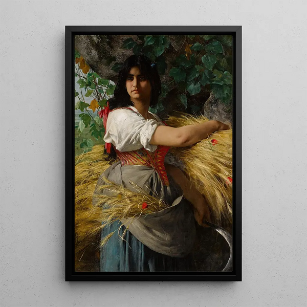 La Glaneuse - Gabriel Ferrier — framed artwork on a wall