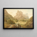 Vue of the Alp Rosenlaui with view of the Wellhorn and Wetterhorn - Gabriel Lory the Younger — framed artwork on a wall