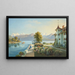 Vue du lac de Thoune avec les Alpes bernoises et le château de Schadau - Gabriel Lory le Jeune — framed artwork on a wall