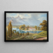 Vue de Schadau avec l'embouchure de l'Aar près de Thoune - Gabriel Lory le Jeune — framed artwork on a wall
