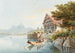 Auberge de Treib between Bekenried and Brunnen on Lake of the Four Cantons - Gabriel Lory the Younger — artwork view