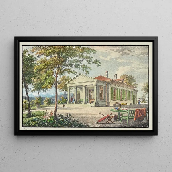 Oranienbourg near Bern - Gabriel Lory the Younger — framed artwork on a wall