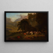 Soirée champêtre dans l'Oberhasli - Gabriel Lory le Jeune — framed artwork on a wall