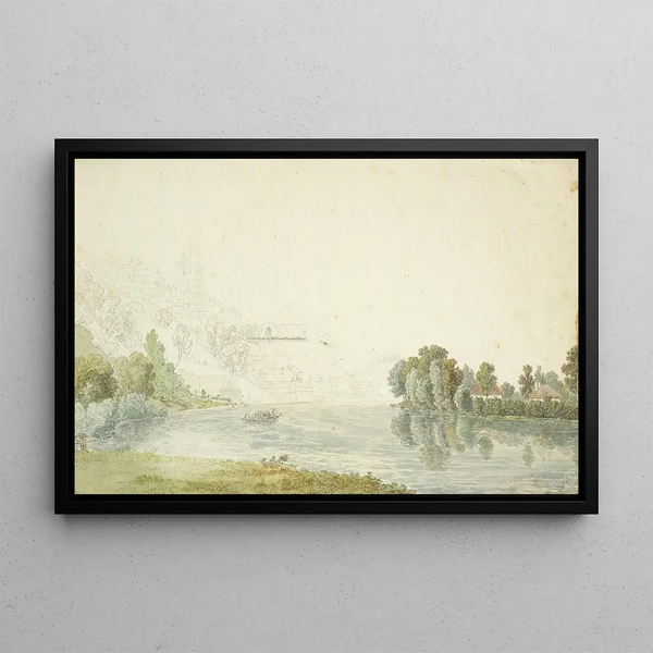 Study of Bern at Schwellenmätteli - Gabriel Lory the Younger — framed artwork on a wall