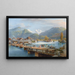 Unterseen with a view of the Jungfrau - Gabriel Lory the Younger — framed artwork on a wall