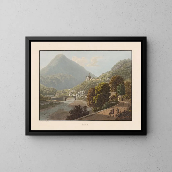 Villa - Gabriel Lory le Jeune — framed artwork on a wall