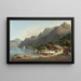 View of Flüelen in Switzerland - Gabriel Lory the Younger — framed artwork on a wall
