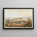 View of Montmirail and its surroundings - Gabriel Lory the Younger — framed artwork on a wall