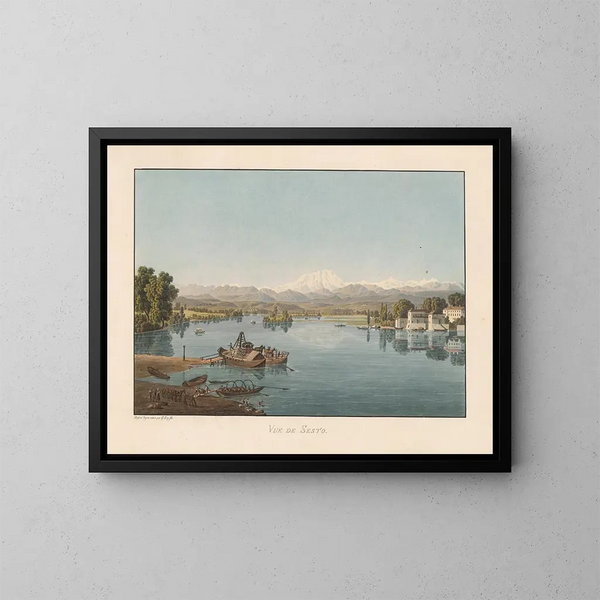 View of Sesto - Gabriel Lory the Younger — framed artwork on a wall