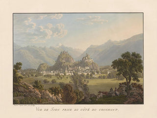 View of Sion taken from the sunset side - Gabriel Lory the Younger — artwork view