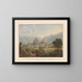 View of Sion taken from the sunset side - Gabriel Lory the Younger — framed artwork on a wall