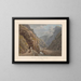 View of the Algaby gallery taken from the Valais side - Gabriel Lory the Younger — framed artwork on a wall