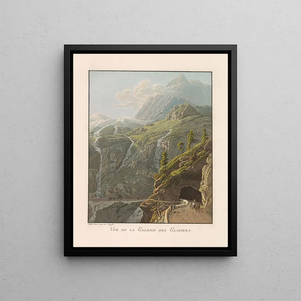 Vue de la Galerie des Glaciers - Gabriel Lory le Jeune — framed artwork on a wall