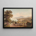 View of the city of Neuchâtel in Switzerland - Gabriel Lory the Younger — framed artwork on a wall