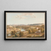 View of the city of Bern - Gabriel Lory the Younger — framed artwork on a wall