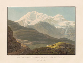 Vue de l'emplacement de l'Hospice du Simplon et du Mont Rose - Gabriel Lory le Jeune — artwork view