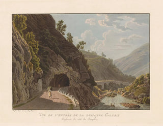 View of the Entrance to the Last Gallery Drawn on the Simplon Side - Gabriel Lory the Younger — artwork view