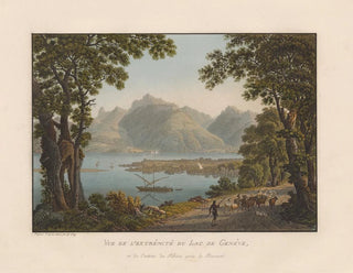 Vue de l'extrême du lac de Genève et de l'entrée du Rhône près le Bouveret - Gabriel Lory le Jeune — artwork view