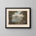 Vue de l'extrême du lac de Genève et de l'entrée du Rhône près le Bouveret - Gabriel Lory le Jeune — framed artwork on a wall