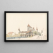 View of Nidau Castle - Gabriel Lory the Younger — framed artwork on a wall