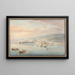 View of Lake Biel and the Steamship Union near La Neuveville - Gabriel Lory the Younger — framed artwork on a wall